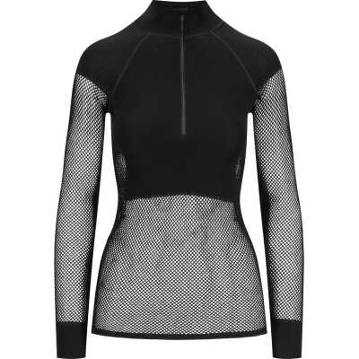 Brynje Women's Wool Thermo Zip Polo Black