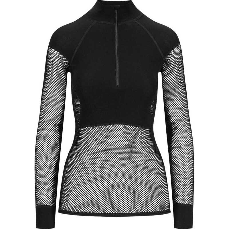 Brynje Women's Wool Thermo Zip Polo Black Brynje Women's Wool Thermo Zip Polo Black