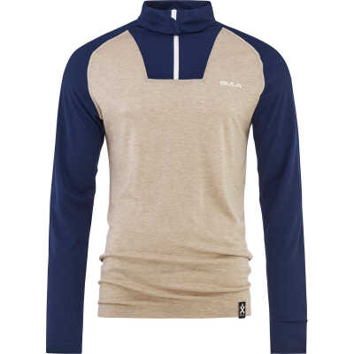 Bula Men's Retro Merino Wool Halfzip Sweater Navy