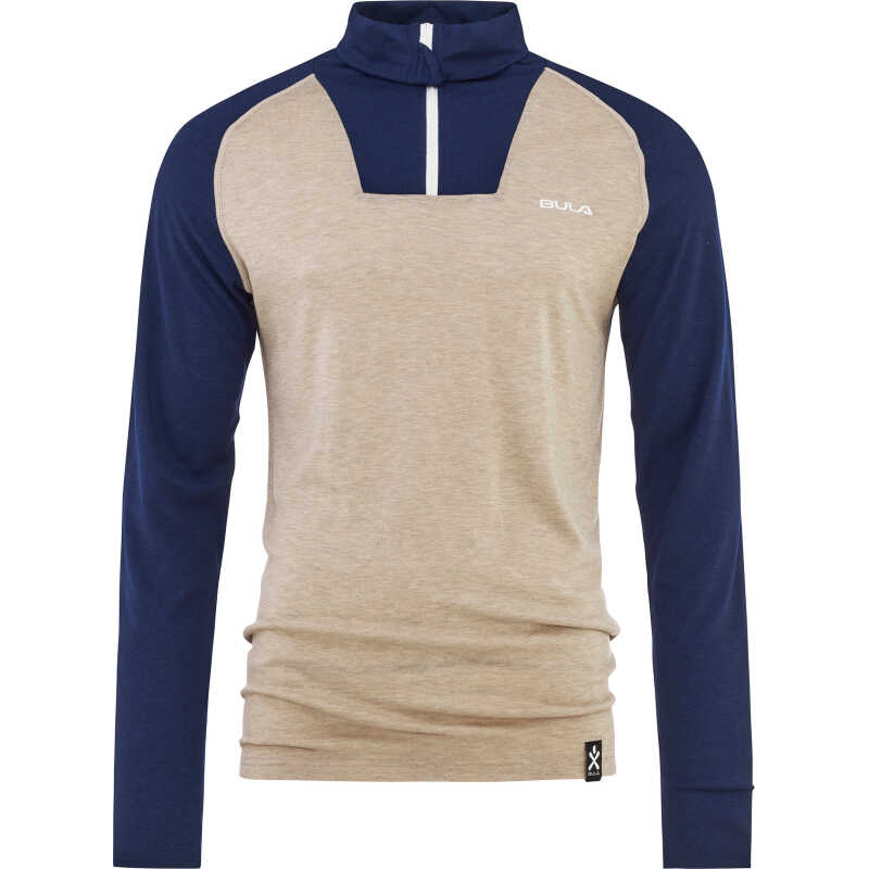 Bula Men's Retro Merino Wool Halfzip Sweater Navy Bula Men's Retro Merino Wool Halfzip Sweater Navy