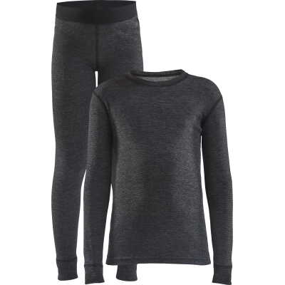Craft Juniors' Core Wool Merino Set Black Melange