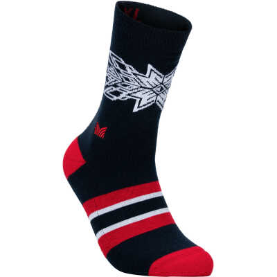 Dale of Norway OL Spirit Socks Navy Raspeberry Offwhite