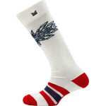 Dale of Norway Spirit Wool Socks High Offwhite Navy Raspberry