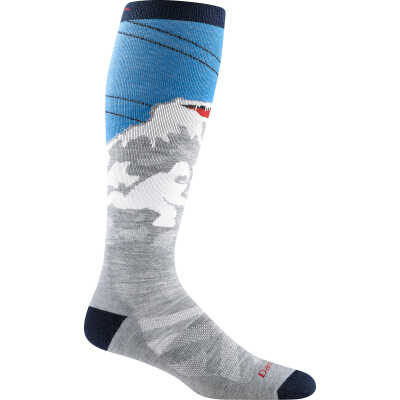 Darn Tough Men's Heady Yeti OTC Midweight With Cushion Gray