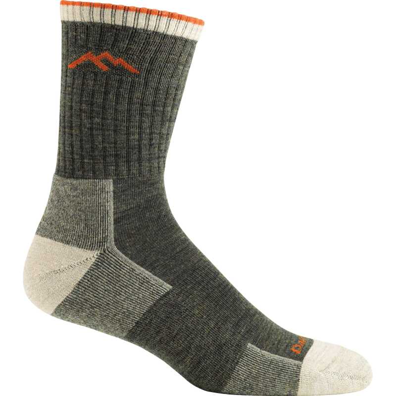 Darn Tough Men's Hiker Micro Crew Sock Cushion Olive Darn Tough Men's Hiker Micro Crew Sock Cushion Olive