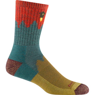 Darn Tough Men's Number 2 Micro Crew Midweight Hiking Sock Teal