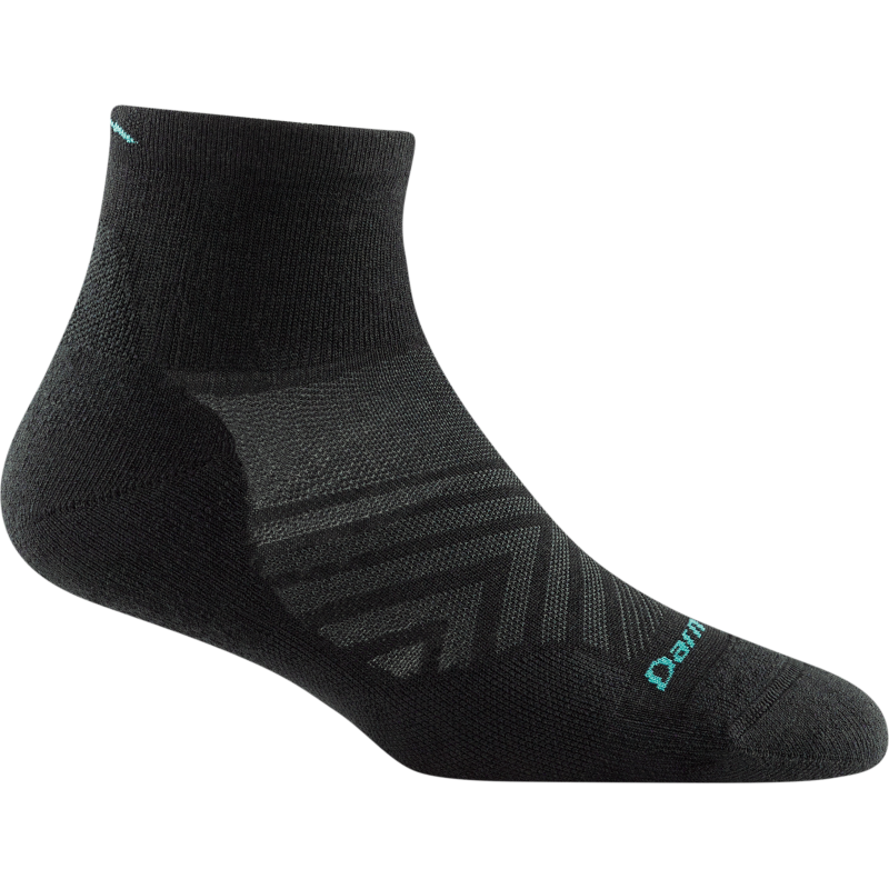 Darn Tough Women's Run 1/4 Ultra-Lightweight Cushion Running Sock Black