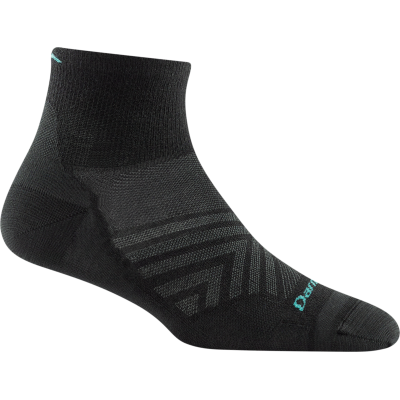 Darn Tough Women's Run Quarter No Cushion Ultra-Lightweight Sock Black