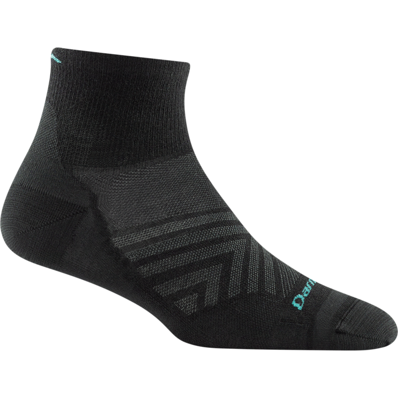 Darn Tough Women's Run Quarter No Cushion Ultra-Lightweight Sock Black Darn Tough Women's Run Quarter No Cushion Ultra-Lightweight Sock Black