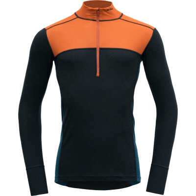 Devold Men's Lauparen Merino 190 Zip Neck Flame/Ink/Flood