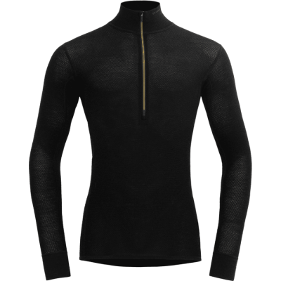 Devold Men's Wool Mesh 190 Zip Neck Caviar