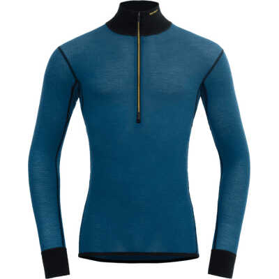Devold Men's Wool Mesh 190 Zip Neck Flood/Caviar