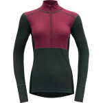 Devold Women's Lauparen Merino 190 Zip Neck Beetroot/Woods/Ink
