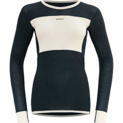 Devold Women's Wool Mesh Shirt Ink/Offwhite