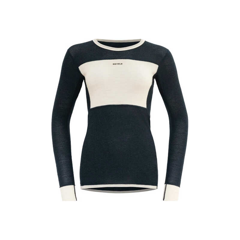 Devold Women's Wool Mesh Shirt Ink/Offwhite
