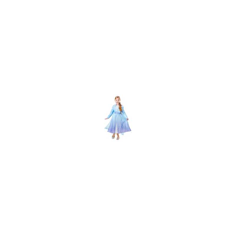 Disney Frost 2 ELSA Deluxe Kjole Udklædningstøj (9-10 år)(Str. 140)