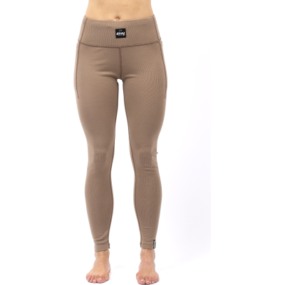 Eivy Women's Pocket Wool Rib Tights Light Brown