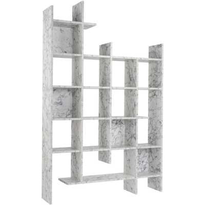FUNZI LIVING Manco bokhylla - Carrara marmor melamin