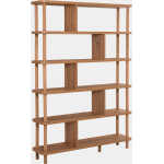 FUNZI LIVING Meta bokhylla, m. 5 hyllor - Atlantic Pine melamin