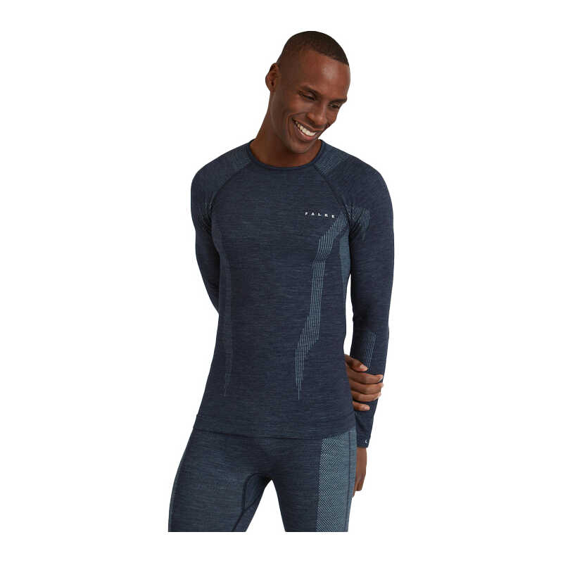 Falke Men's Longsleeve Wool-Tech Space Blue Falke Men's Longsleeve Wool-Tech Space Blue