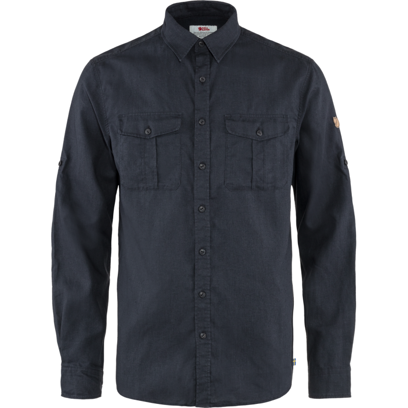Fjällräven Men's Övik Travel Long Sleeved Shirt Dark Navy