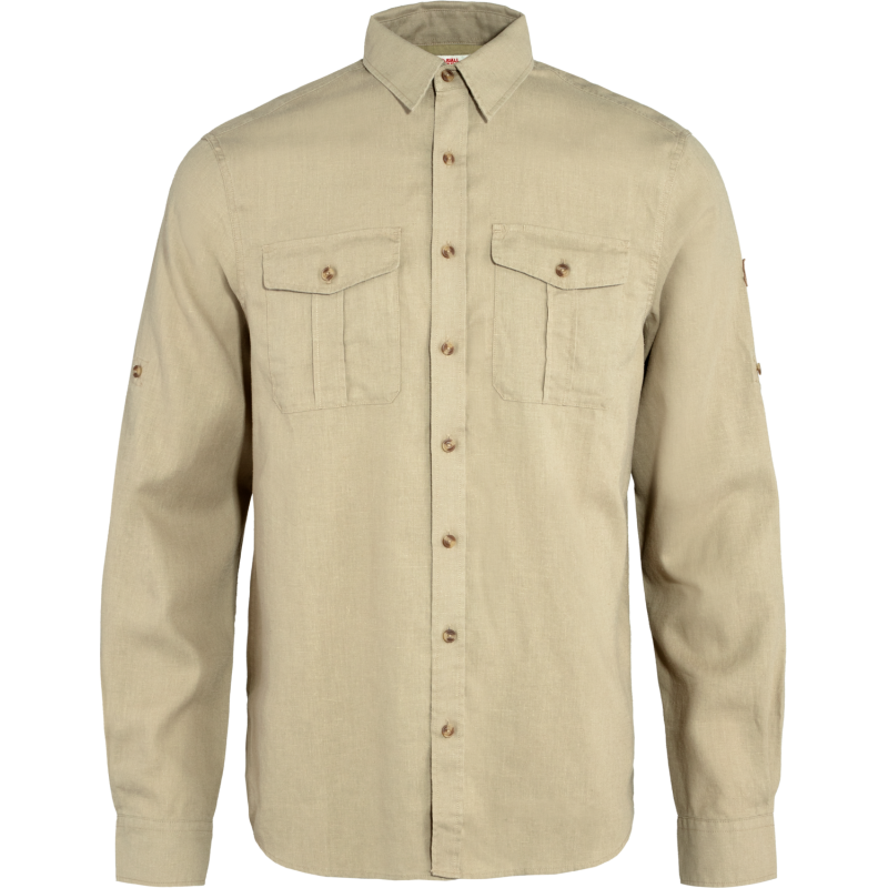 Fjällräven Men's Övik Travel Long Sleeved Shirt Sand Stone Fjällräven Men's Övik Travel Long Sleeved Shirt Sand Stone