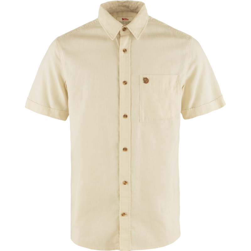 Fjällräven Men's Övik Travel Shirt Short Sleeve Chalk White Fjällräven Men's Övik Travel Shirt Short Sleeve Chalk White