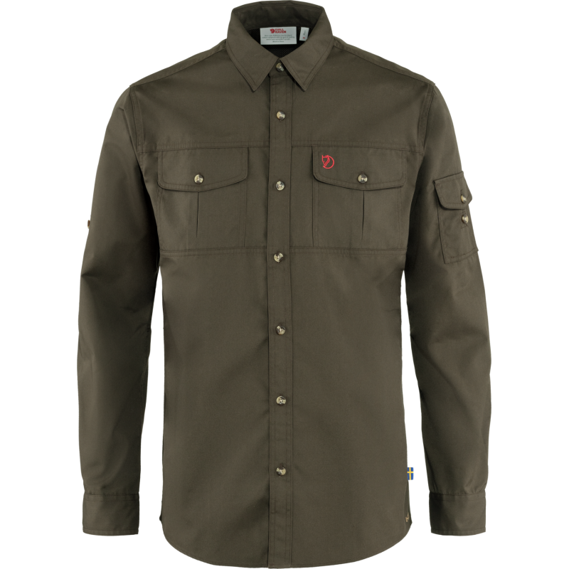 Fjällräven Men's Sarek Trekking Shirt Dark Olive Fjällräven Men's Sarek Trekking Shirt Dark Olive