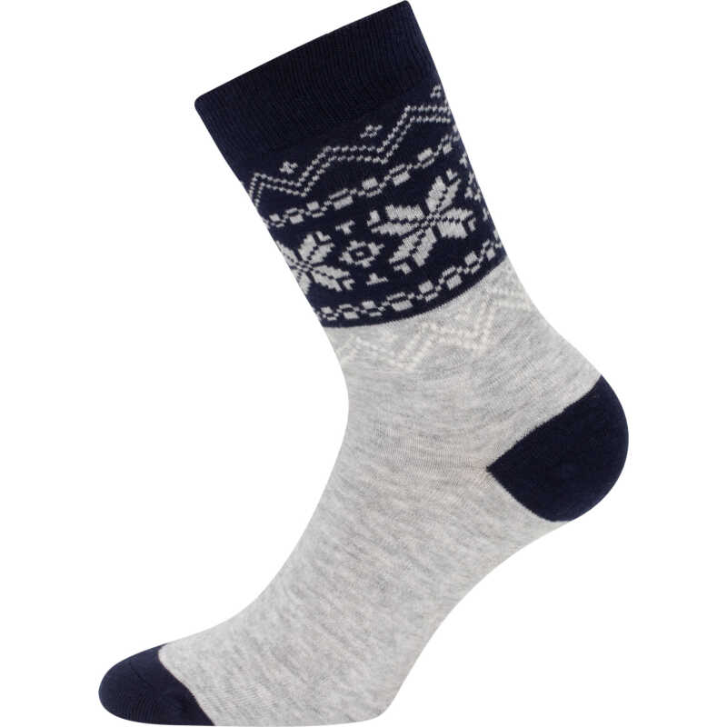 Gridarmor Heritage Merino Socks Lt. Grey/Dk Navy/White