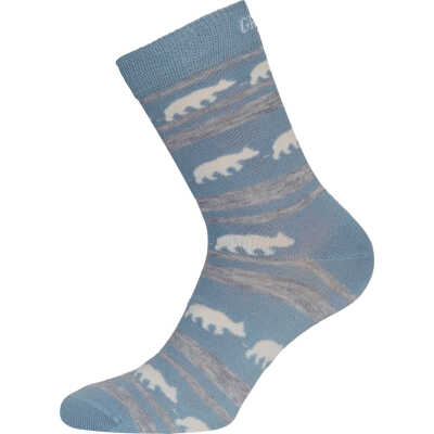 Gridarmor Striped Bear Merino Socks Blue Shadow
