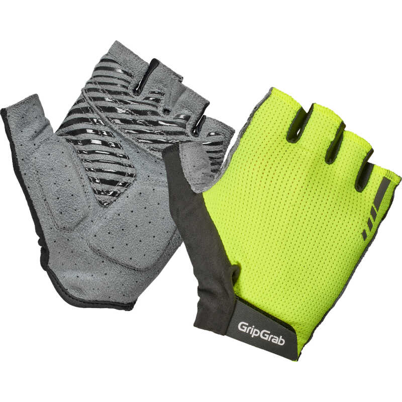 Gripgrab Expert RC Max Padded Short Finger Summer Gloves Yellow Hi-Vis Gripgrab Expert RC Max Padded Short Finger Summer Gloves Yellow Hi-Vis