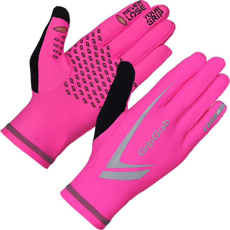 Gripgrab Running Expert Hi-Vis Touchscreen Winter Gloves Pink Hi-Vis Gripgrab Running Expert Hi-Vis Touchscreen Winter Gloves Pink Hi-Vis