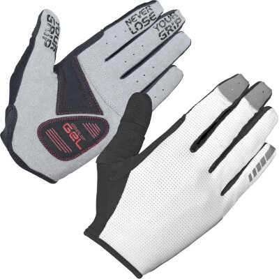 Gripgrab Shark Padded Full Finger Glove White