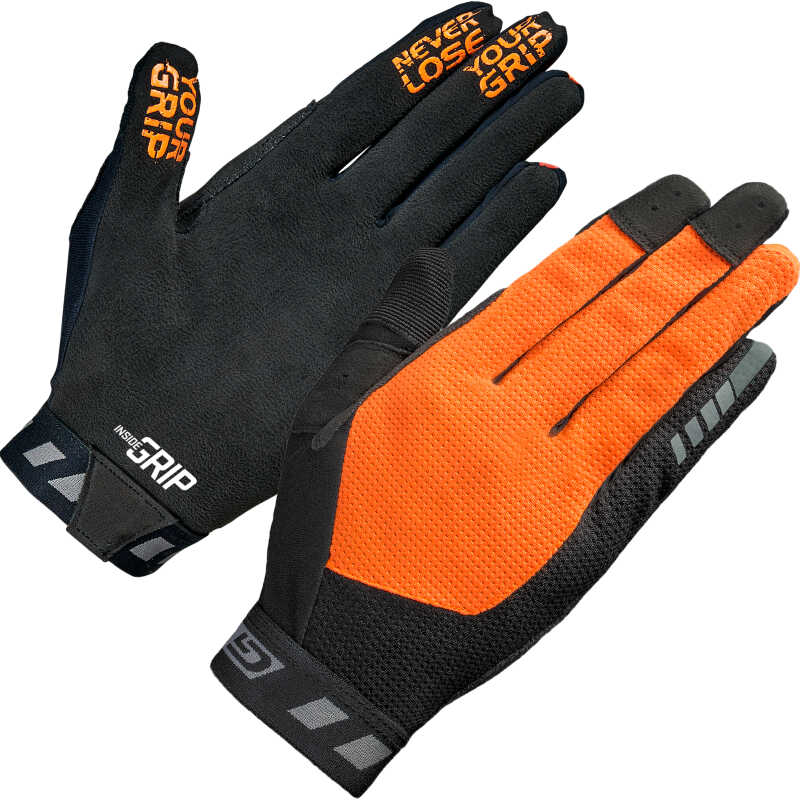 Gripgrab Vertical InsideGrip™ Full Finger Glove Orange Hi-vis Gripgrab Vertical InsideGrip™ Full Finger Glove Orange Hi-vis