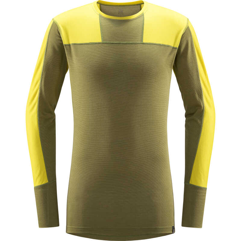Haglöfs Natural Blend Tech Crew Neck Men Aurora/Olive Green Haglöfs Natural Blend Tech Crew Neck Men Aurora/Olive Green