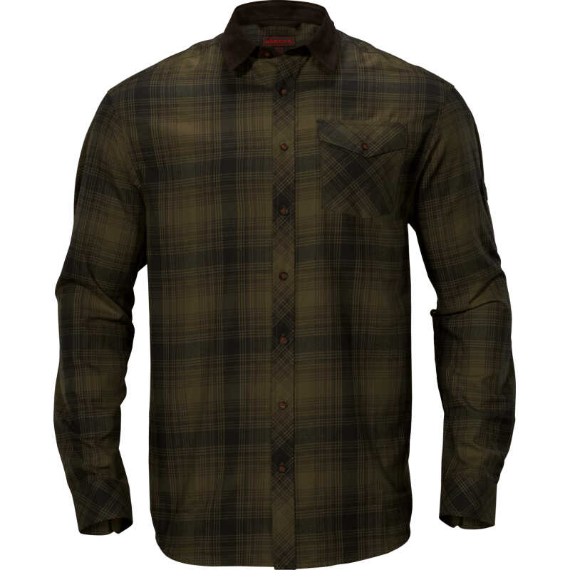 Härkila Men's Driven Hunt Flannel Shirt Olive Green Check Härkila Men's Driven Hunt Flannel Shirt Olive Green Check