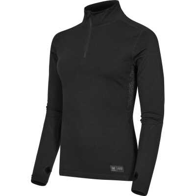 Hellner Women's Wool Tech Base Layer Long Sleeve Black Beauty