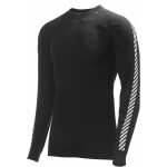 Helly Hansen Men's HH Lifa Stripe Long-Sleeve Crew Base Layer Black