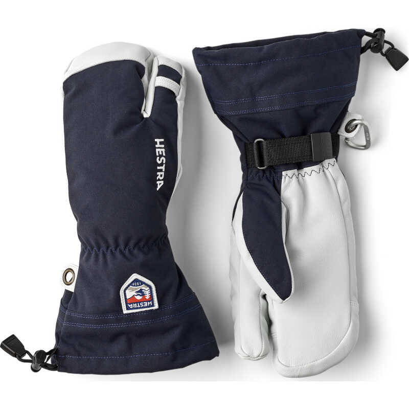 Hestra Army Leather Heli Ski 3-Finger Marine Hestra Army Leather Heli Ski 3-Finger Marine