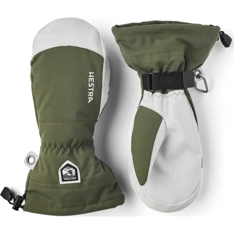 Hestra Army Leather Heli Ski Mitt Olive Hestra Army Leather Heli Ski Mitt Olive