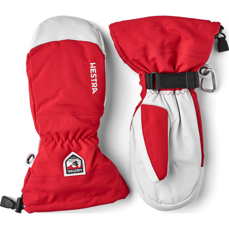 Hestra Army Leather Heli Ski Mitt Red Hestra Army Leather Heli Ski Mitt Red