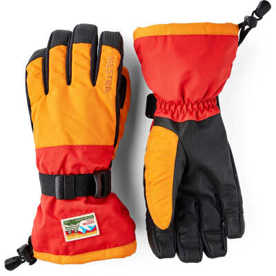 Hestra Gauntlet Sr. - 5 Finger Orange/Light Red