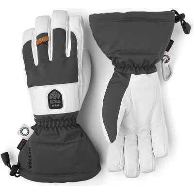 Hestra Power Heater Gauntlet - 5 Finger Grey/White