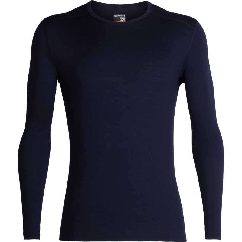 Icebreaker Men's 200 Oasis Long Sleeve Crewe Midnight Navy Icebreaker Men's 200 Oasis Long Sleeve Crewe Midnight Navy