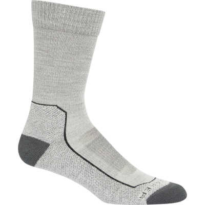 Icebreaker Men's Hike+ Light Crew Blizzard Heather