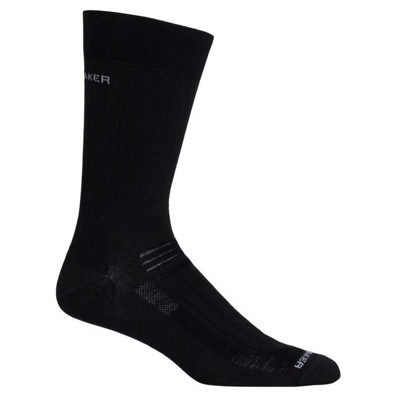Icebreaker Men's Hike Ultra Light Liner Crew Black Icebreaker Men's Hike Ultra Light Liner Crew Black