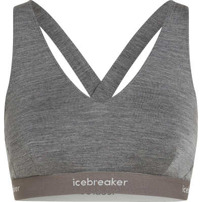 Icebreaker Women's Merino 125 Cool-Lite Sprite Racerback Bra Gritstone Hthr-013