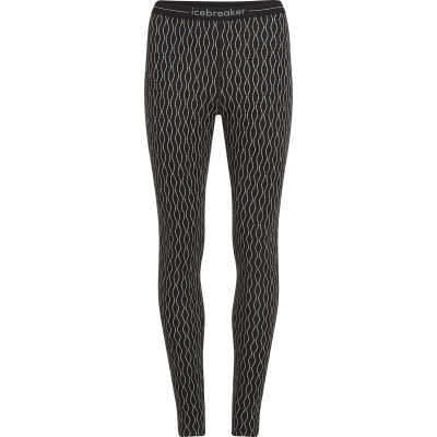Icebreaker Women's Merino 260 Vertex Leggings On-Piste Black/Snow