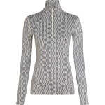 Icebreaker Women's Merino 260 Vertex Longsleeve Zip On-Piste Snow/black