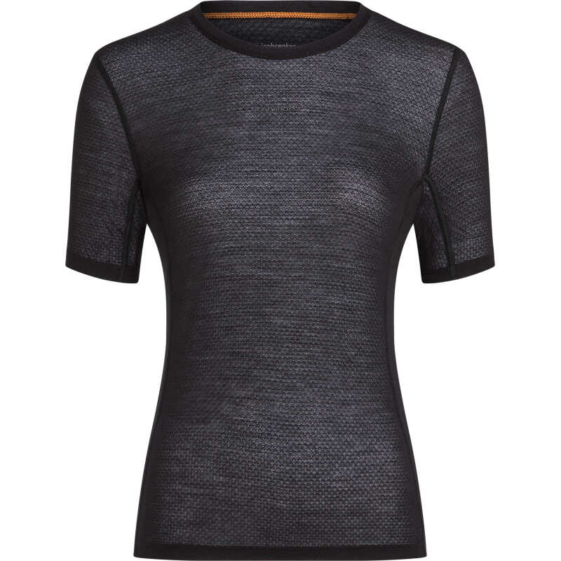 Icebreaker Women's Merino 75 Cool-Lite Featherlight Shortsleeve Crewe Black Icebreaker Women's Merino 75 Cool-Lite Featherlight Shortsleeve Crewe Black